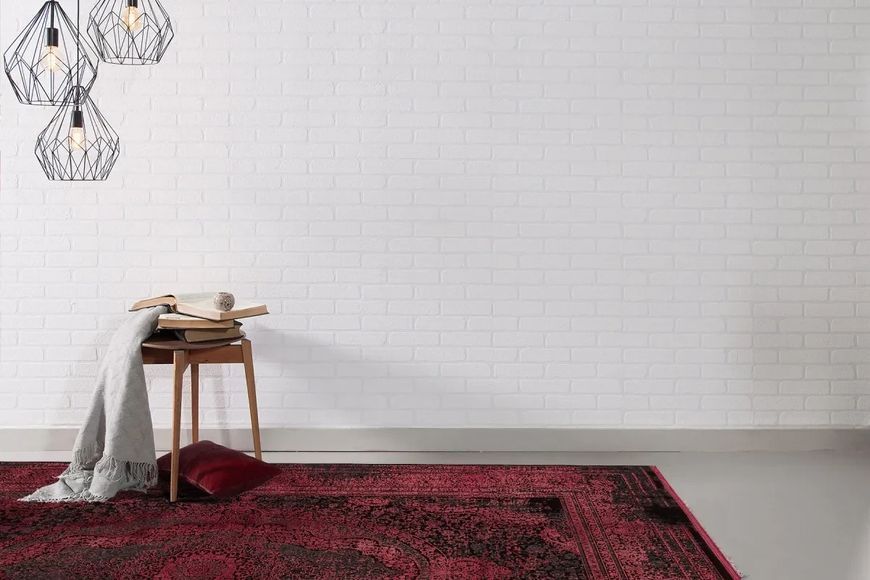Килим сіро-червоний Anatolia ANT 01 Antrasit Burgundy Розмір, см: 80*150 Туреччина 46426 фото