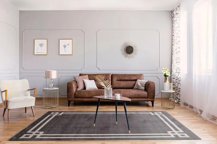 Килим Lugano LUG_01_Antrasit_Grey Розмір, см: 80*150 Туреччина 24361 фото