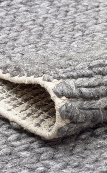Ковер серый Jade Basketweave Grey Размер, см: &Oslash; 160 Индия 71298 фото