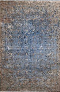 Килим бежево-синій Historia 3045A Blue Розмір, см: 80*150 Туреччина 71440 фото