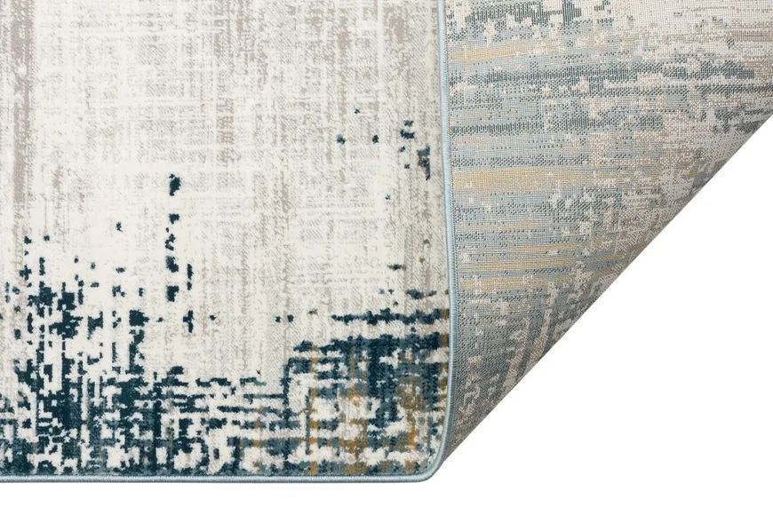Килим сіро-блакитний Como CM 17 Cream Marine Туреччина Розмір, см: 80*150 44785 фото