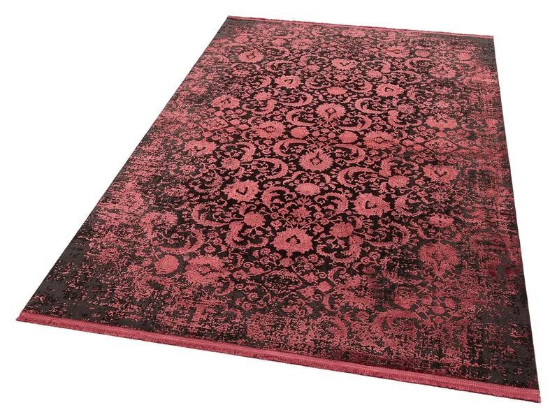 Килим червоно-чорний Cordoba DB 02 Antrasit Burgundy Розмір, см: 80*150 Туреччина 21714 фото